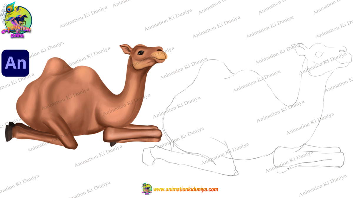 Camel ( ऊंट oont ) Cartoon Character - Image 4