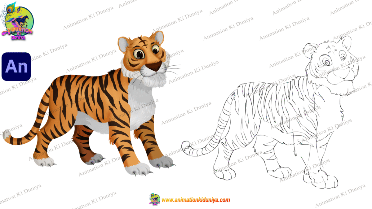 Tiger ( बाघ Bagh ) Cartoon Character - Image 5