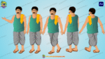 Indian Village Man Animated Human character