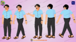 Indian Village Man Animated Human character