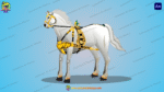 Indian New Golden Rath (Chariot) ( Rath Ghora ) Vehicle and Horses Charioteer Raja - Image 3