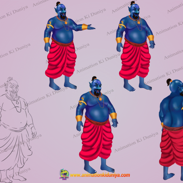 Indian New Jinn Cartoon Character
