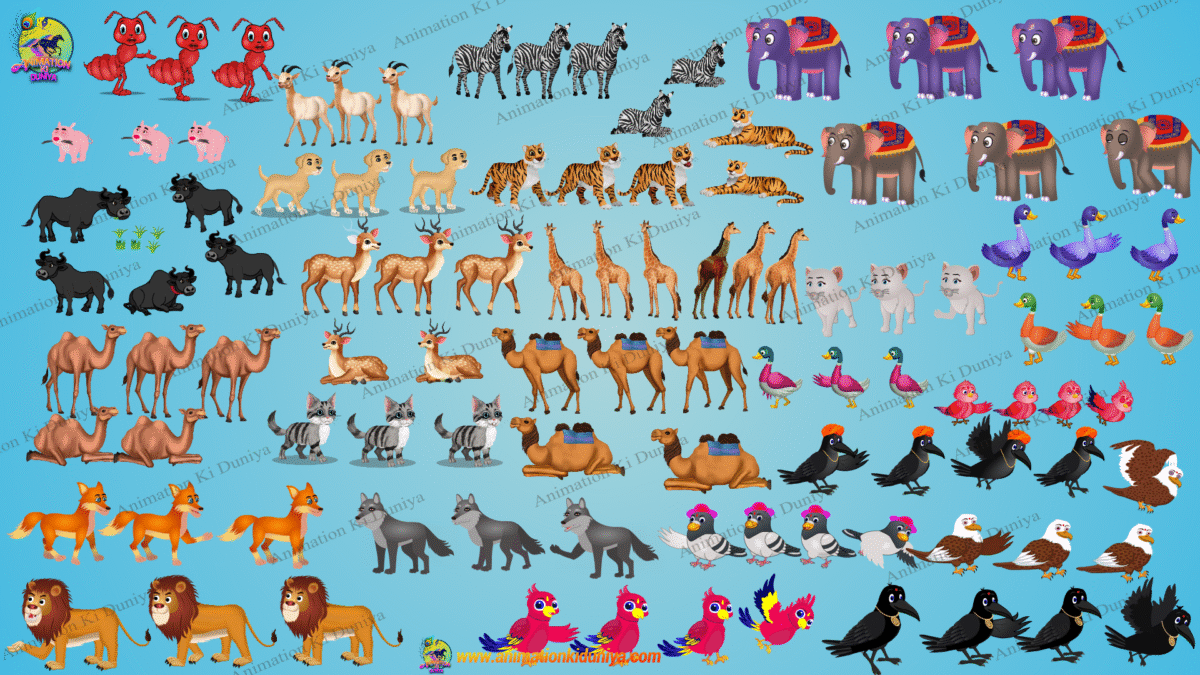 27+Animated Animals Characters Bundle (Full Animated) - Image 1