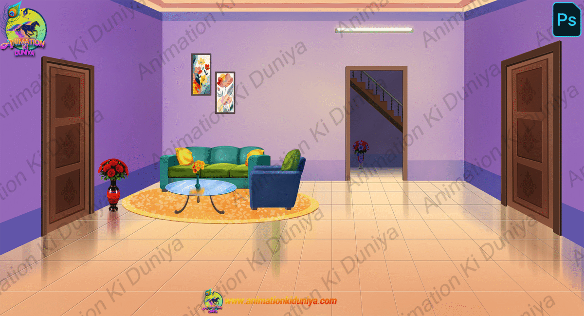 Village Inside Room PSD High Quality Background - Image 1