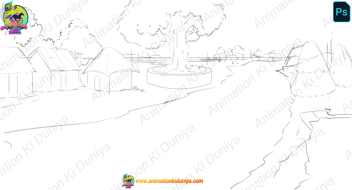 Indian Village Way High Quality PSD Background - Indian Village Background - Image 2