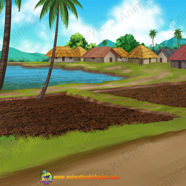 Indian Village Road Side View PSD High Quality Background - Indian Village Khet (Crop Field)