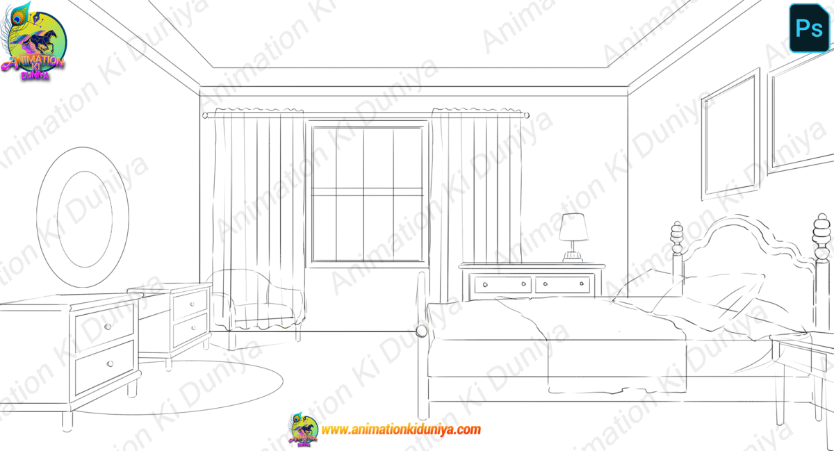 King’s Bedroom Inside (Rajmahal) High Quality PSD Background - Image 2