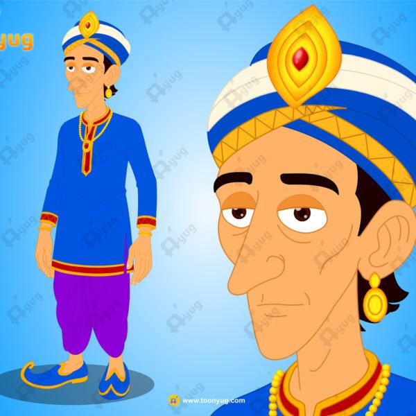 Dharodhar Lal Rigged and Animated Character - Royal Period