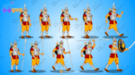 "10 Rajshahi Characters" (Normal King, Strong King, Beautiful Queen, Normal Queen, Mantri, Salahkar, Sainik, Senapati, Normal Sainik and Dwarpal), "2 Horses and Golden Chariot (Rath) Animated Set" and "Airavat Hathi" Bundle - Royal Period - Image 22