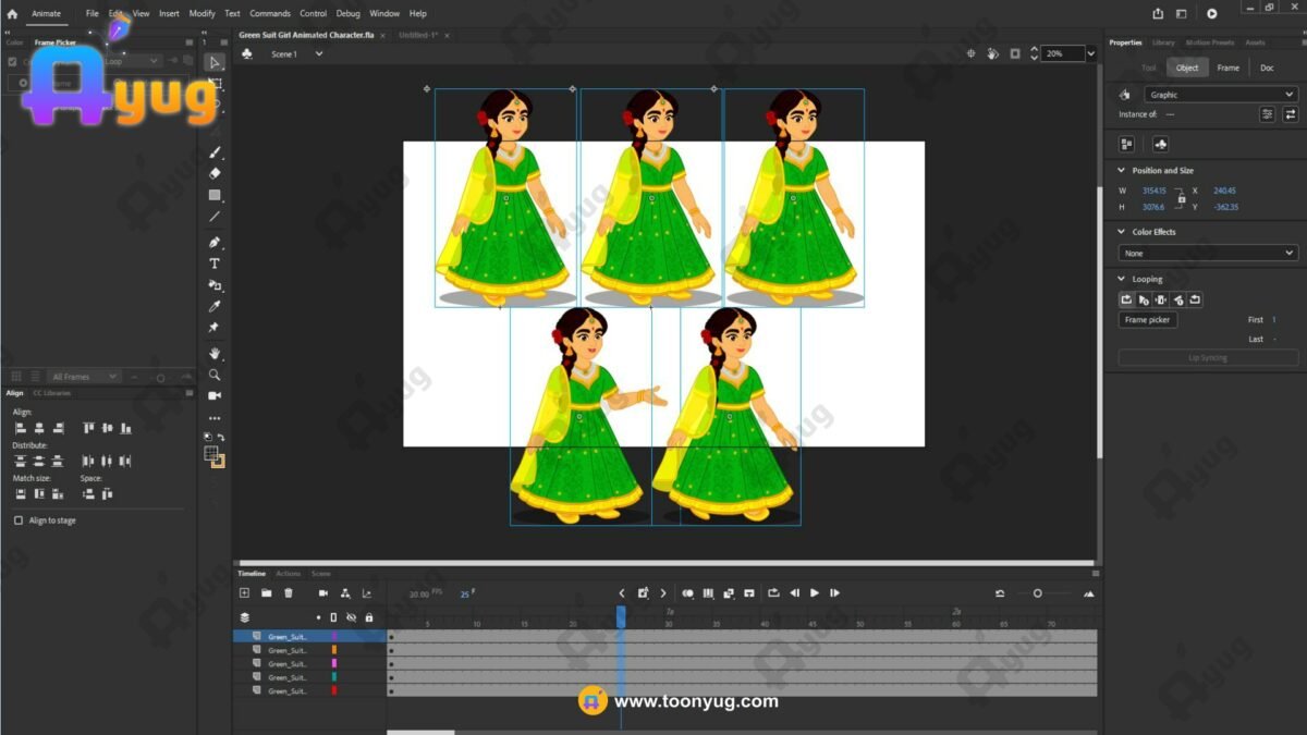 Green Suit Girl Rigged and Animated Character - Royal Period - Image 3