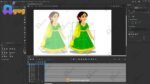 Green Suit Girl Rigged and Animated Character - Royal Period - Image 5