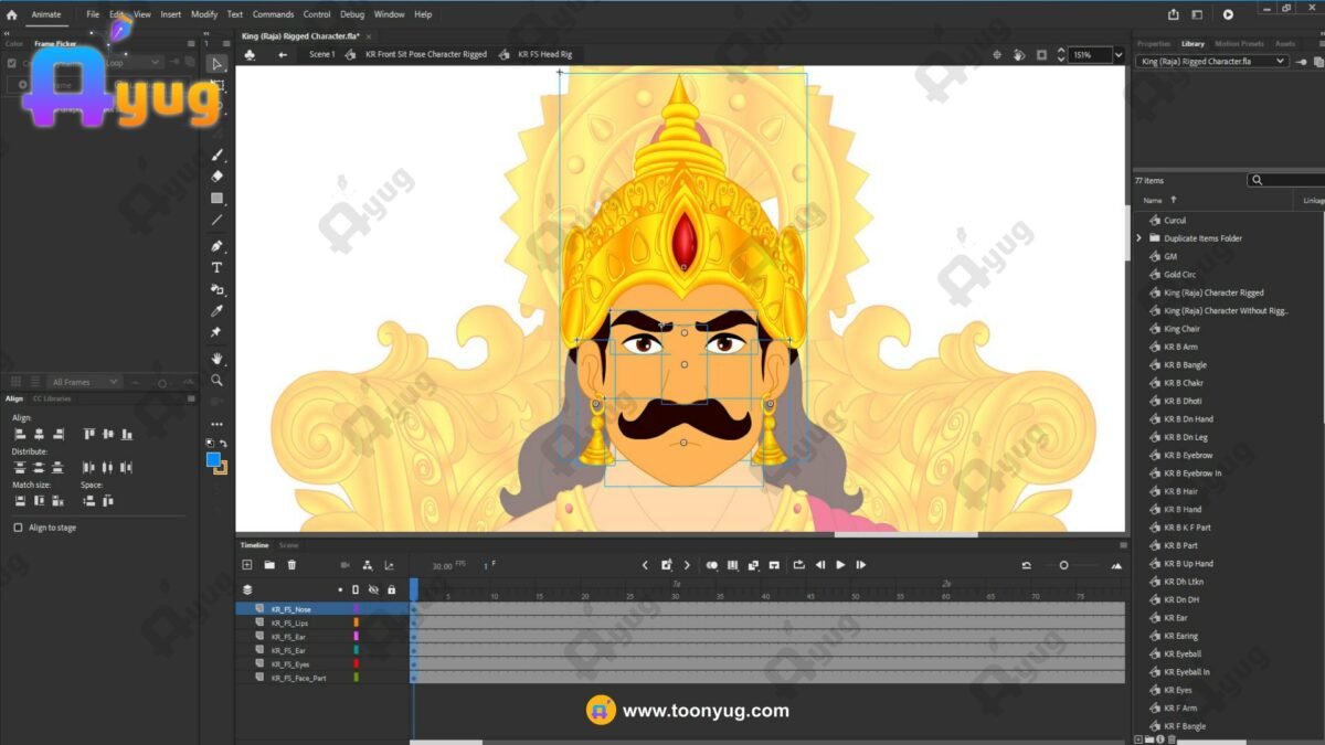 King (Raja) Rigged and Animated Character - Royal Period - Image 5