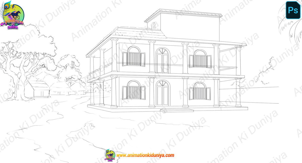 Indian Village Background - Village House Background - High Quality PSD Background - Image 2