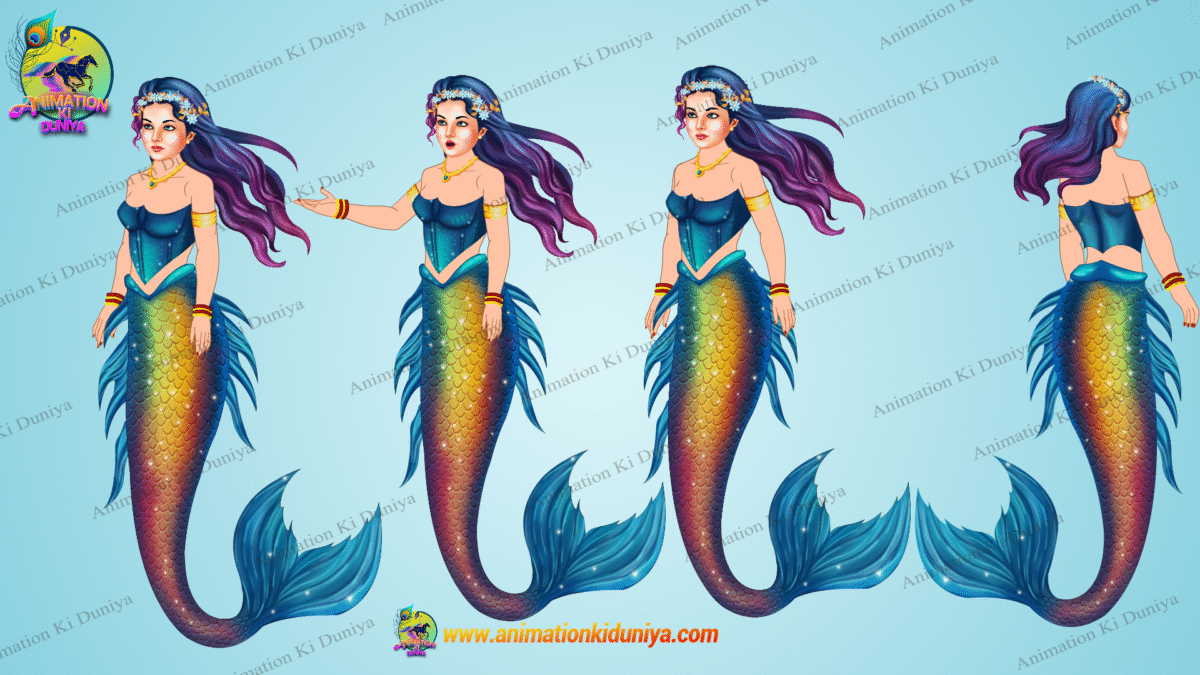Mermaid (Jalpari ) Cartoon Character - Image 1