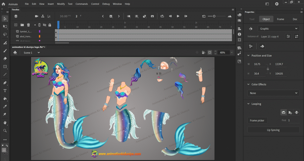 Mermaid (Jalpari ) Cartoon Character - Image 2