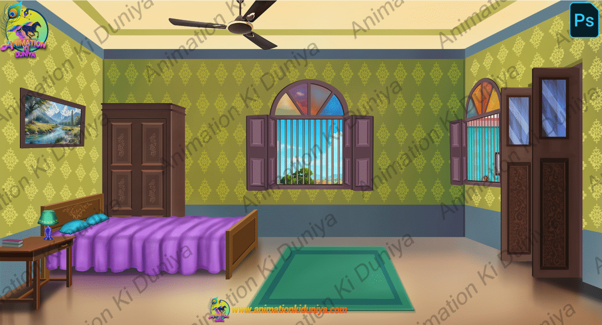 14 PSD High Quality Background Bundle ( Village ,Poor Room ,Market ,Jungle Background ,House Background ) - Image 7