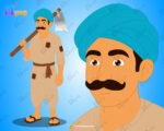 Normal Kisan Rigged and Animated Character – Royal Period