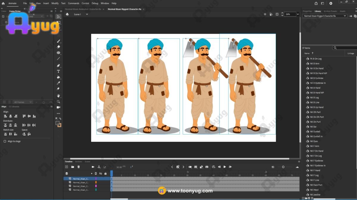 Normal Kisan Rigged and Animated Character – Royal Period - Image 4