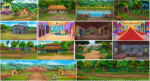 14 PSD High Quality Background Bundle ( Village ,Poor Room ,Market ,Jungle Background ,House Background )