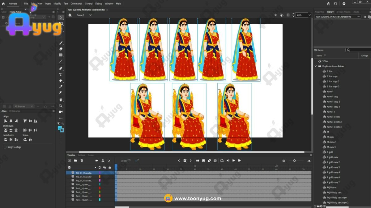 Rani (queen) Rigged and Animated Character - Royal Period - Image 2