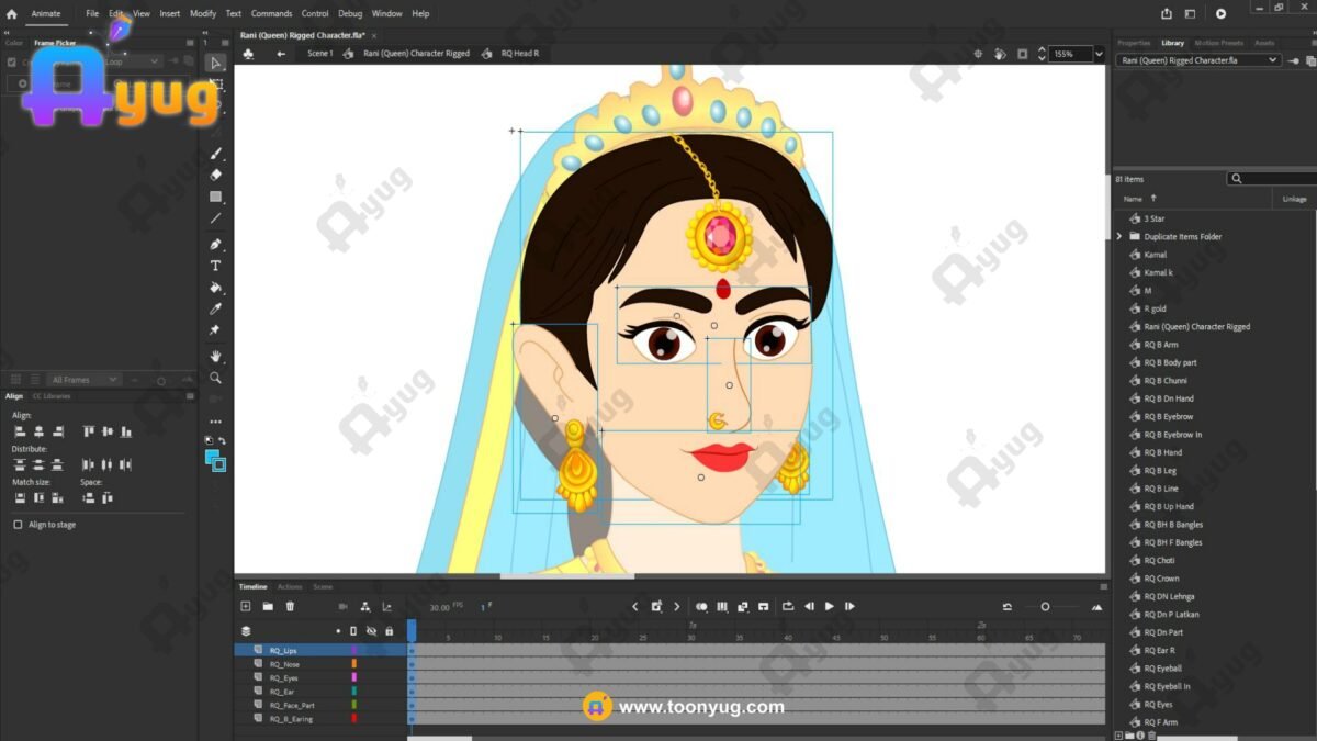 Rani (queen) Rigged and Animated Character - Royal Period - Image 6