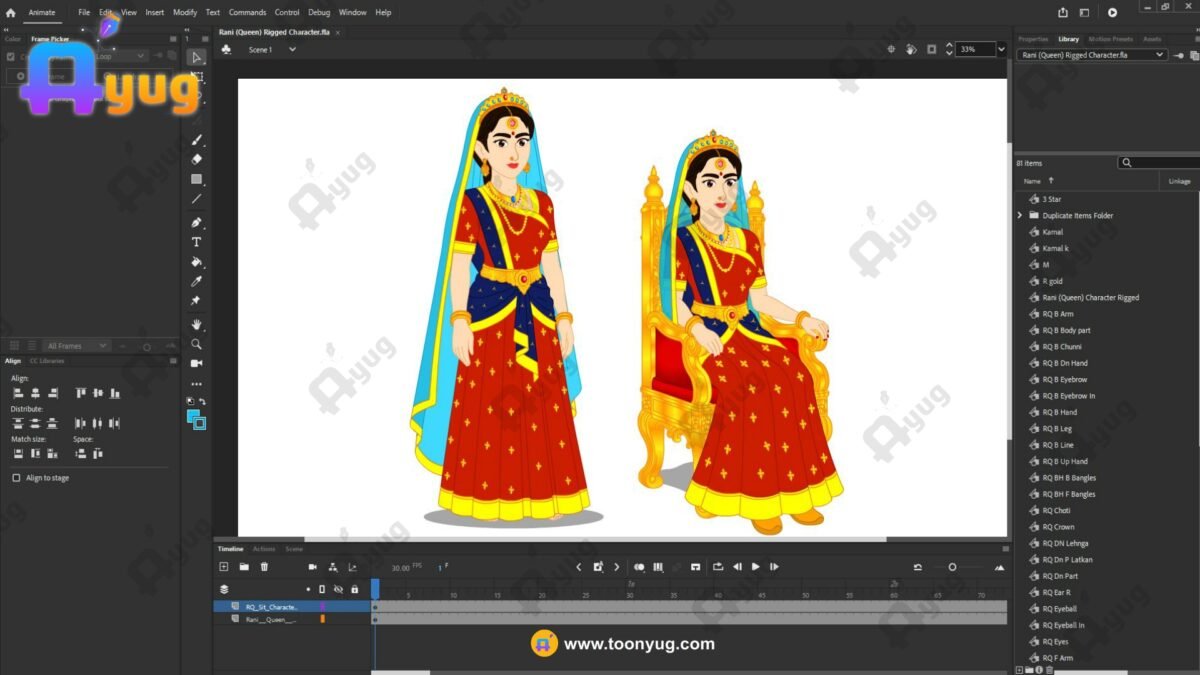 Rani (queen) Rigged and Animated Character - Royal Period - Image 4
