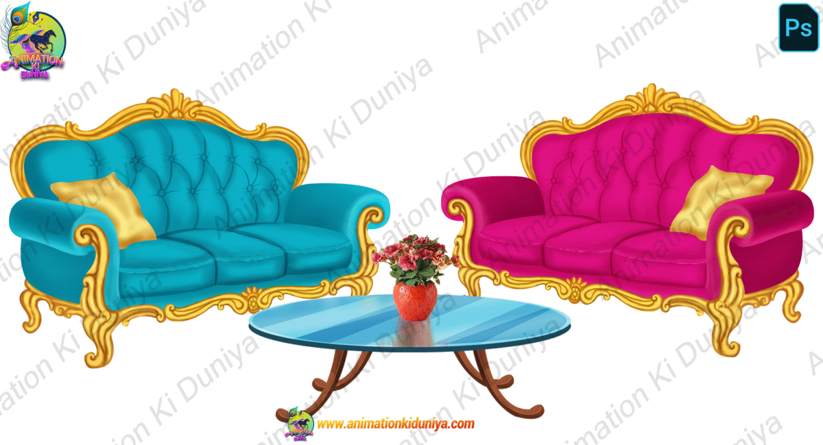 Sofa High Quality PSD Assets ( Chair , Kurshi , Table , Tea Table , Sofa ) - Image 1
