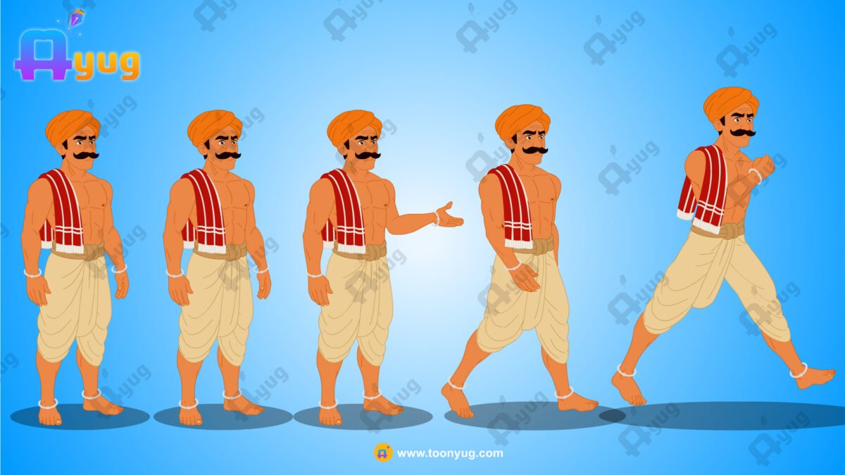 20+ Royal Time Indian Village Rigged and Animated Characters - Royal Period - Image 16