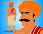 Strong Kisan Rigged and Animated Character - Royal Period