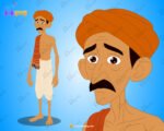 Thiny Farmer Rigged and Animated Character - Royal Period