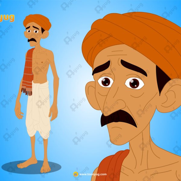 Thiny Farmer Rigged and Animated Character - Royal Period