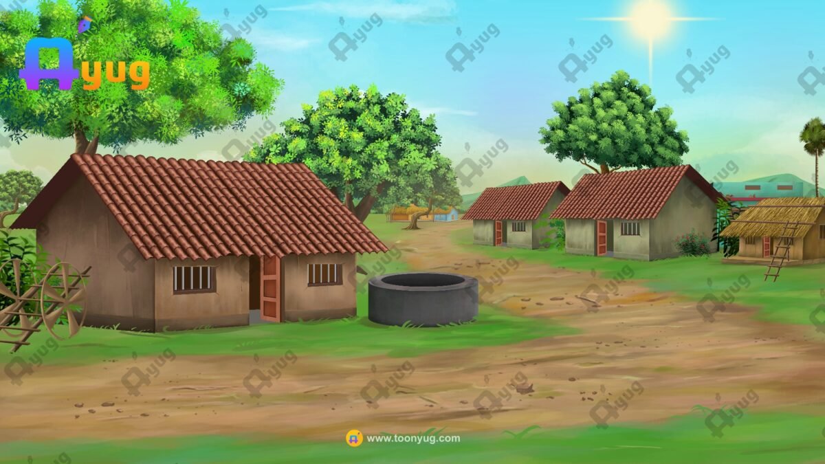 Village and Houses - PSD Background - Image 1