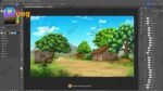 Village and Back Mountain - PSD Background - Image 3