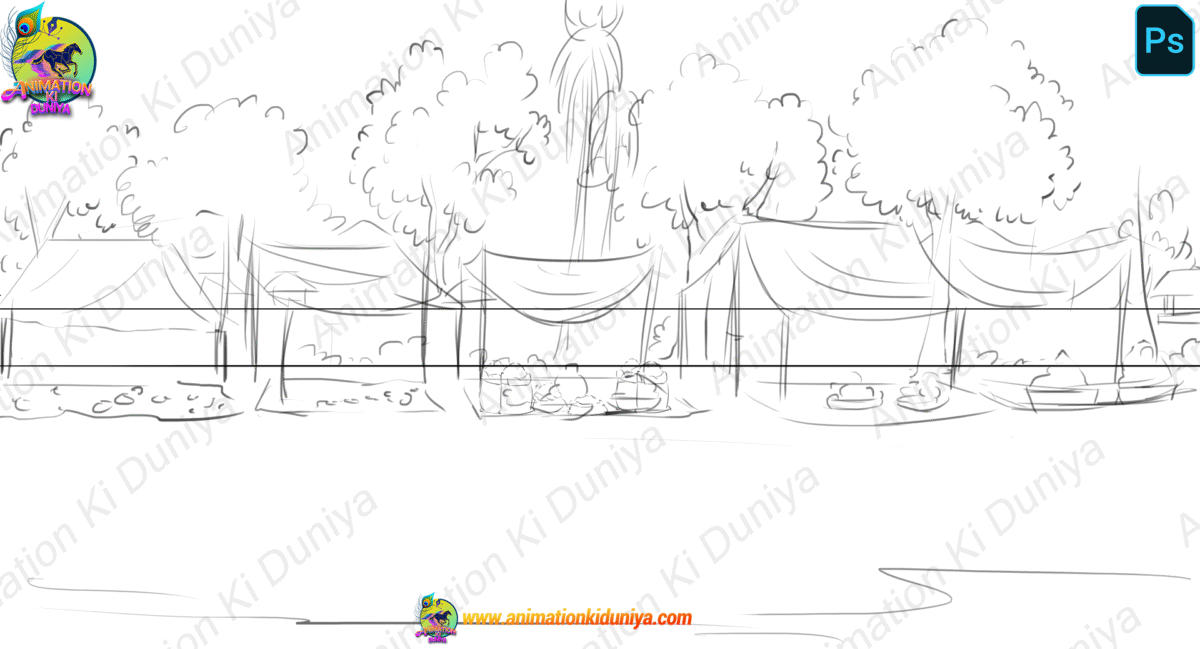 Village Market and Back Mountain – PSD Background - Image 2