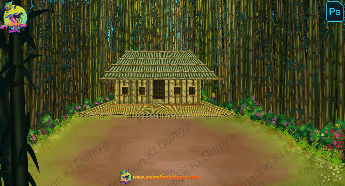 Bamboo House ( बांस का घर ) PSD High Quality Background - Image 1