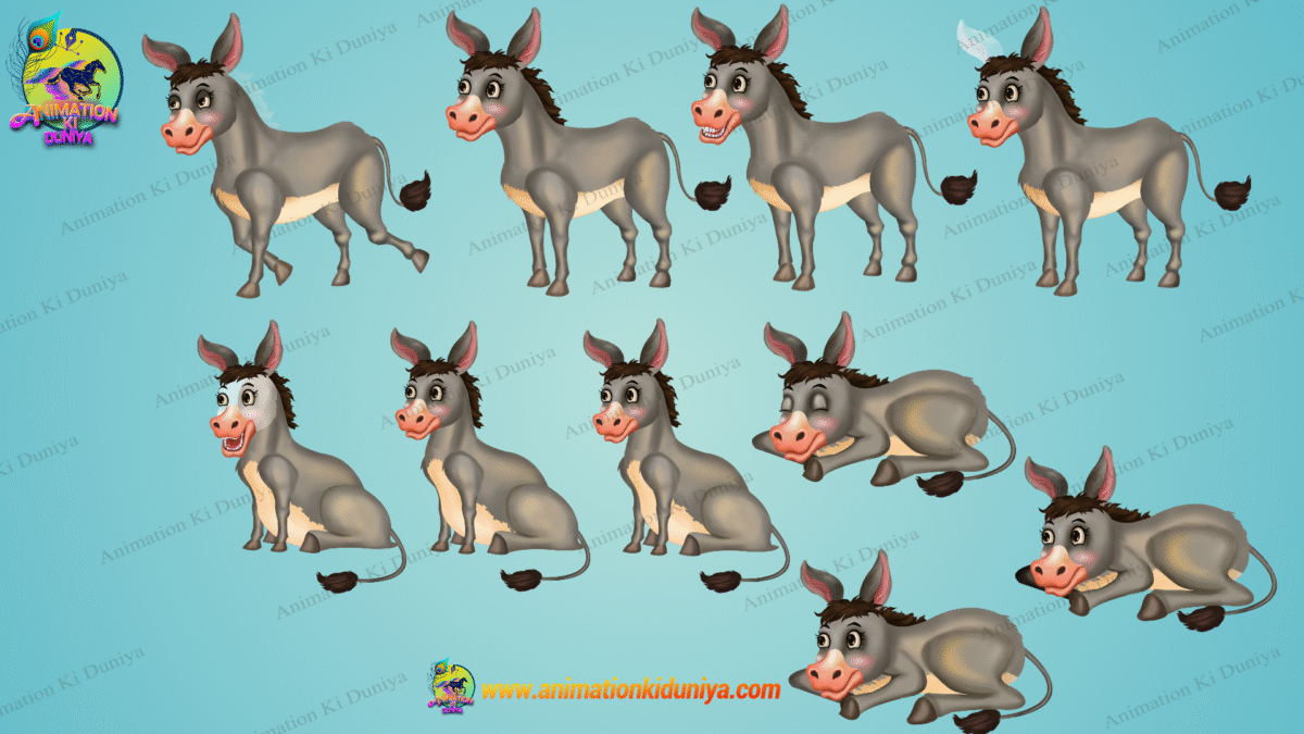 donkey गधा ( Gadha ) Cartoon Character - Image 1