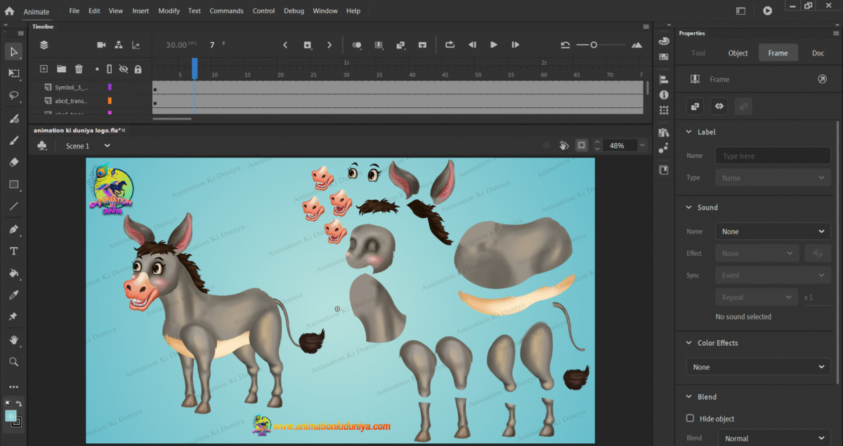 donkey गधा ( Gadha ) Cartoon Character - Image 2