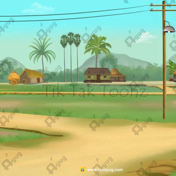 Indian Village Scene 4k PSD High Quality background