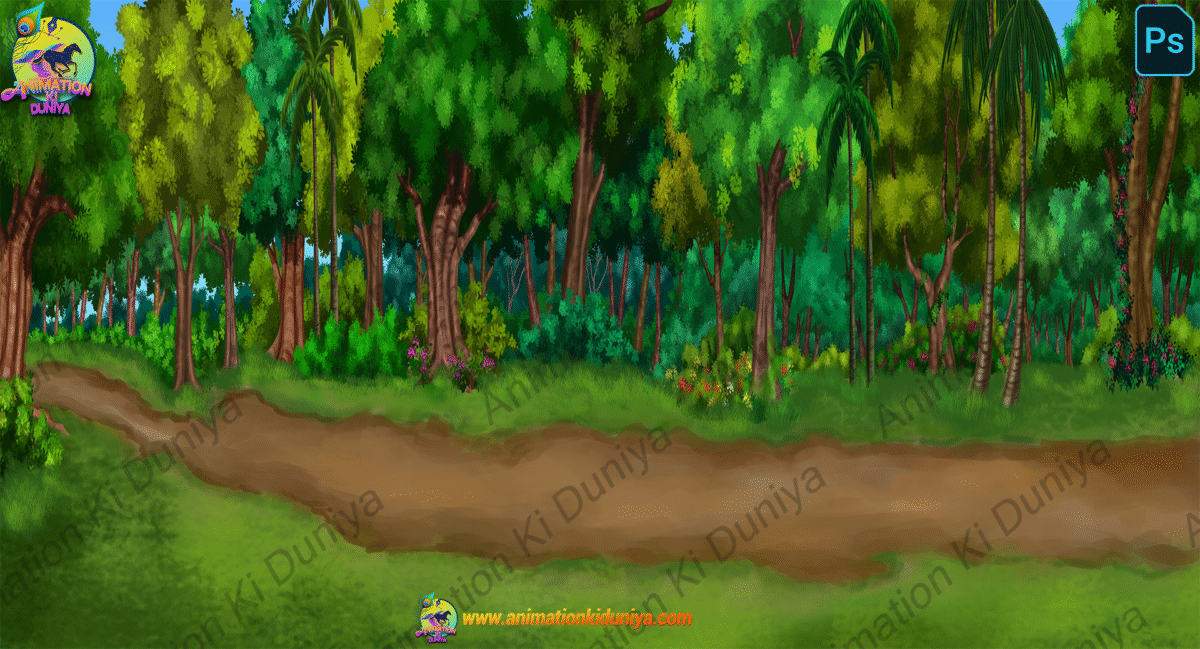 14 PSD High Quality Background Bundle ( Village ,Poor Room ,Market ,Jungle Background ,House Background ) - Image 2