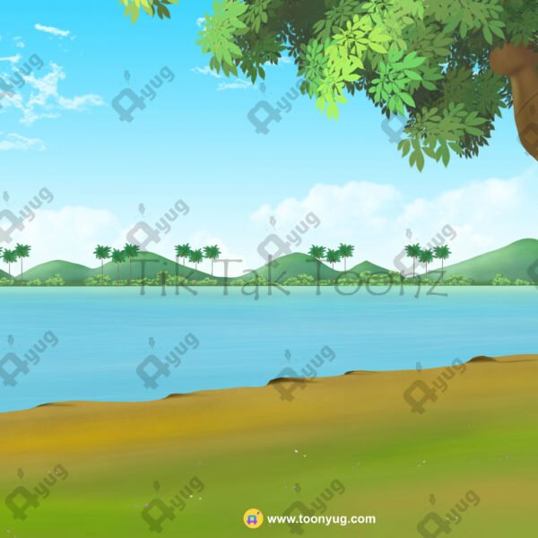 Indian Village River View PSD High Quality Background