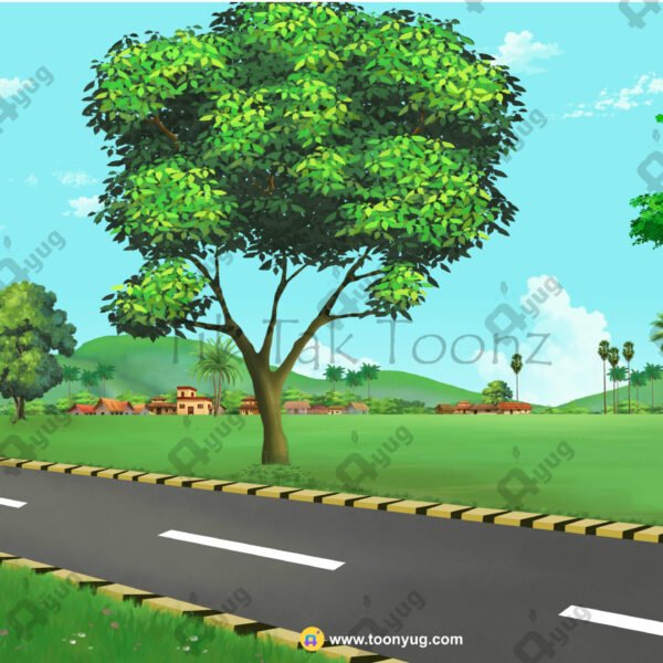 Indian village To City Road 4k PSD High Quality Background