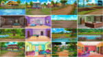 16 PSD High Quality Background Bundle ( Village ,Poor Room ,Jungle Background ,House Background , Nadi )