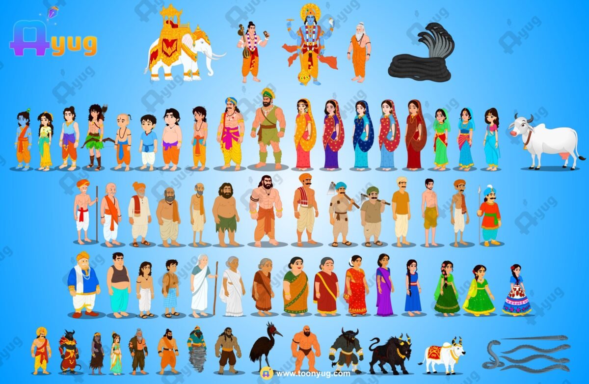 65+ Krishn Series Rigged Characters Bundle - Krishn Series Characters - Image 2