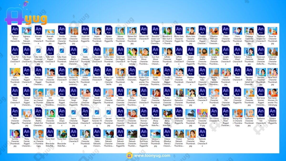65+ Krishn Series Rigged Characters Bundle - Krishn Series Characters - Image 3