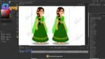 Beautiful Green Suit Girl Rigged and Animated Character - Royal Period - Image 4