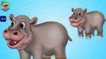 Hippopotamus ( दरियाई घोड़ा dariyaee ghoda ) Cartoon Character - Image 3