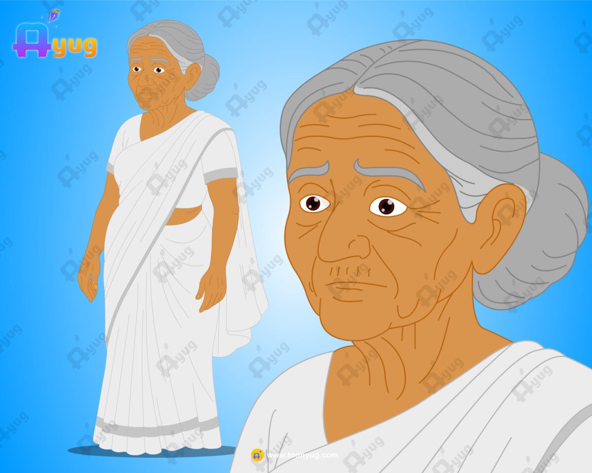 Old Woman Rigged and Animated Character - Royal Period - Image 1