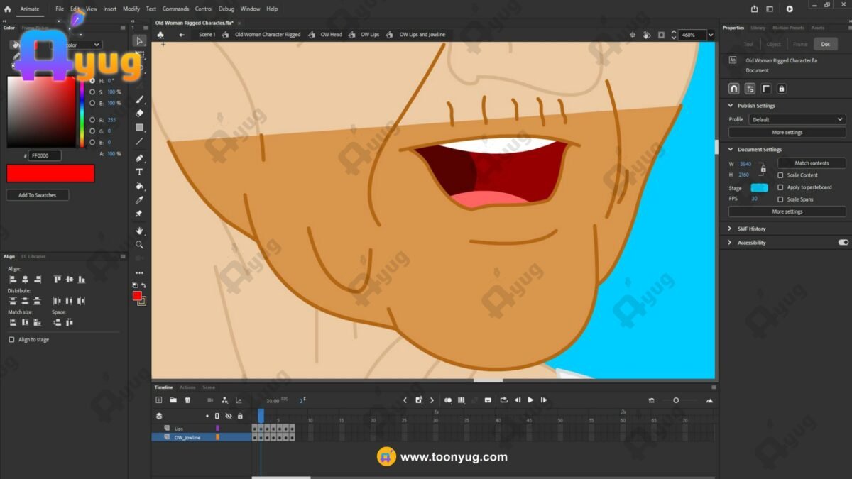 Old Woman Rigged and Animated Character - Royal Period - Image 8