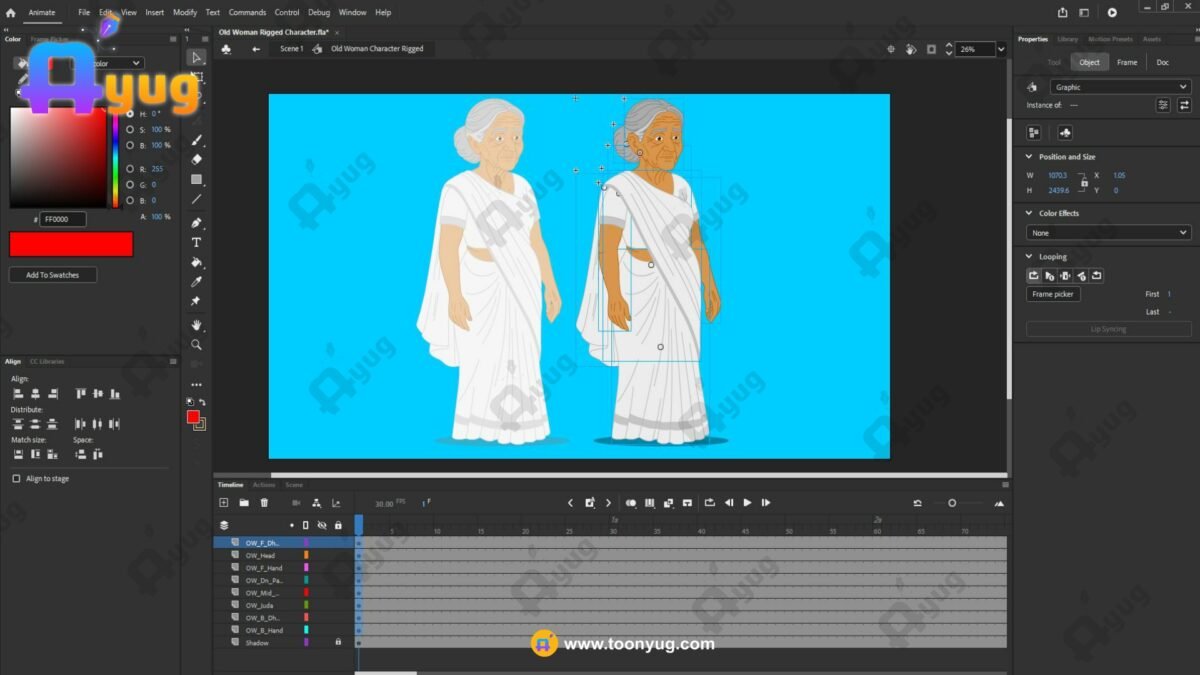Old Woman Rigged and Animated Character - Royal Period - Image 5