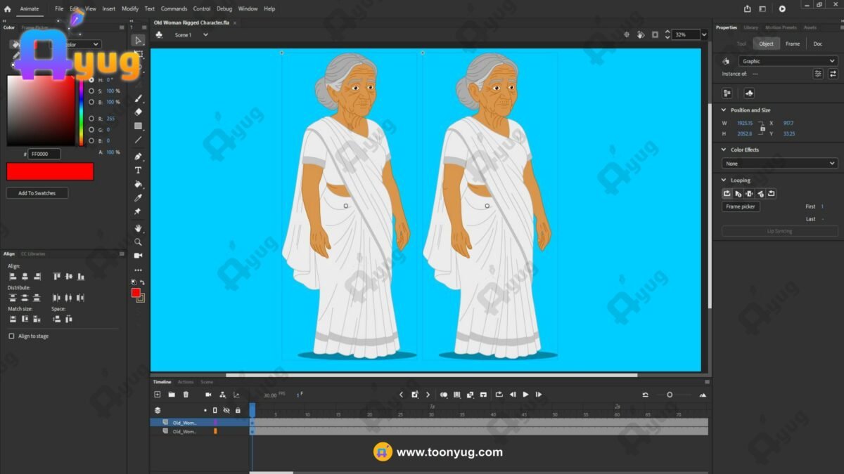 Old Woman Rigged and Animated Character - Royal Period - Image 4